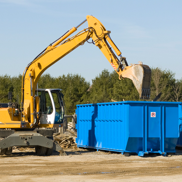 what size residential dumpster rentals are available in Union Valley